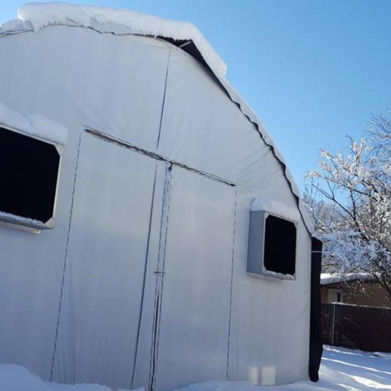 Greenhouse in cold weather