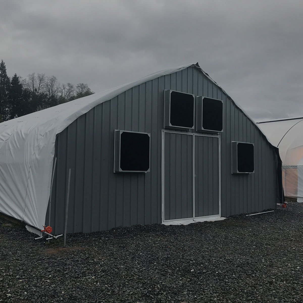 30' Wide Semi-Gable Style Greenhouse